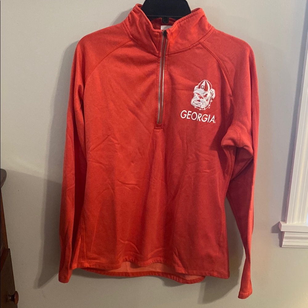 Georgia Bulldogs Red Quarter-Zip Pullover